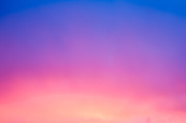 Pink and blue colors of the beautiful sunset (sky background)