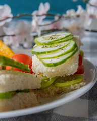 tea sandwich on a plate
