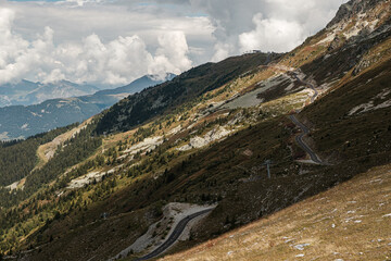 View of the road from the top of the mountain - Méribel - Col de la Loze