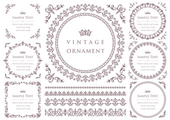 set of vintage design elements