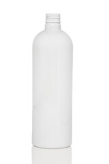 white plastic bottle isolated