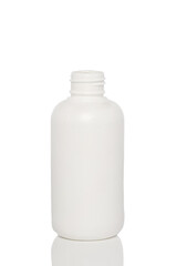 white plastic bottle isolated
