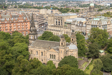 Fototapeta na wymiar top view of edinburgh city