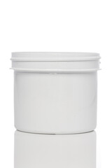 white plastic container cosmetic cream food