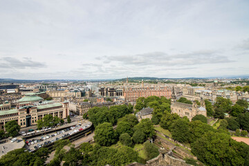 Fototapeta na wymiar top view of edinburgh city