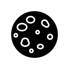 pityriasis rosea skin disease glyph icon vector. pityriasis rosea skin disease sign. isolated contour symbol black illustration