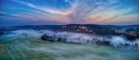 landscape panorama picture near Kallmünz Bavaria Germany