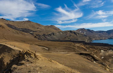 Ein erstarrter Lavastrom in Island im Askja Vulkangebiet