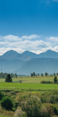 Obraz premium Breathtaking Tatra Mountains and green meadows of Slovakia