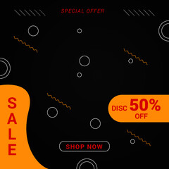 Black Friday Sale with discount. Vector illustration