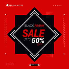 Black Friday Sale with discount. Vector illustration