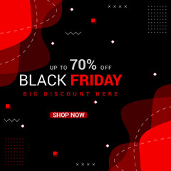 Black Friday Sale with discount. Vector illustration