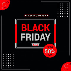 Black Friday Sale with discount. Vector illustration