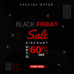 Black Friday Sale with discount. Vector illustration