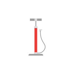 Air pump icon. Bicycle pump. Vector. Flat design.