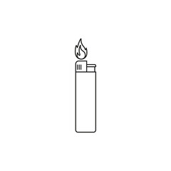 Lighter icon. Line style. Vector illustration. Isolated.