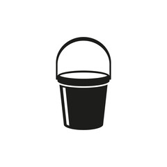 Bucket icon. Flat style. Vector.