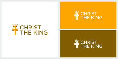 christ logo design template vector