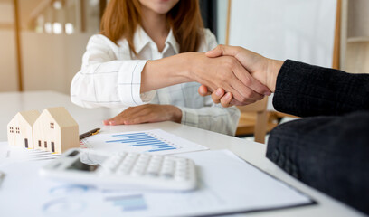 Business handshake for teamwork of business merger and acquisition,successful negotiate,hand...