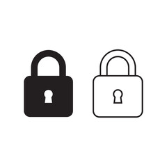 Padlock icon. Lock symbol