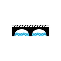 Bridge icon logo, vector design