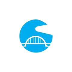 Bridge icon logo, vector design