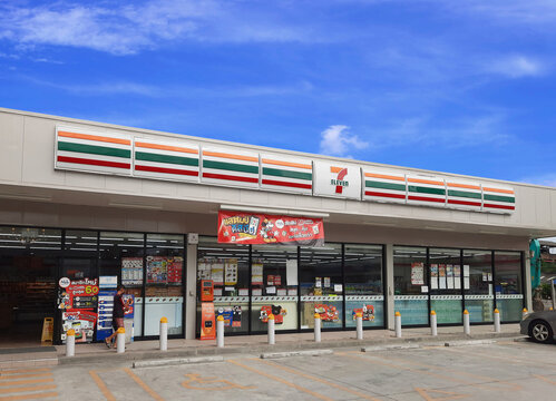 Bangkok, thailand- August 22, 2020  7-Eleven or 7-11, Convenience store with many branches and popular in Thailand