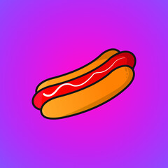 icon hotdog. icon or logo illustration for website. Perfect use for icon, logo web, pattern, design, etc.