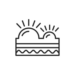 Inflamed acne black line icon. Skin layer. 