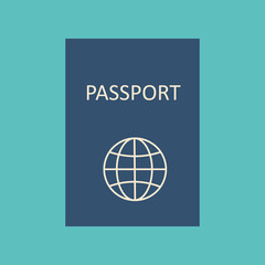 
The passport. Flat design. Illustration