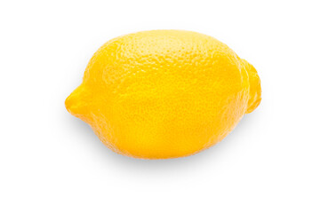 lemon isolated on white background,Natural Lemon fruit with green leaf isolated on white background. Clipping path