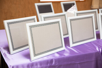 Set of empty certificate frames and borders
