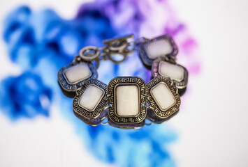 image of beautiful white bracelet