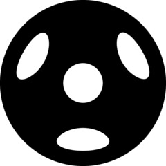 Fototapeta premium Barbell weight lifting disc. Powerlifting plate. Sport symbol. 