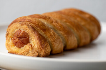 single sausage roll food background 