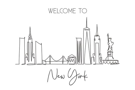 Nyc Skyline Line Drawing Images – Browse 2,217 Stock Photos, Vectors, and  Video | Adobe Stock