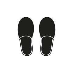 Slippers icon. Flat design. Vector illustration. Isolated.	