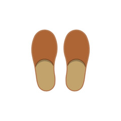 Slippers icon. Pair of home slippers. Vector illustration. 