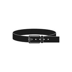 Fototapeta na wymiar Leather belt icon design in flat style. Isolated. Vector illustration.