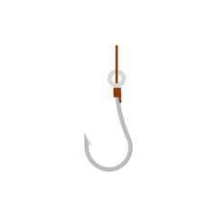 Fishing hook icon. Vector illustration. 