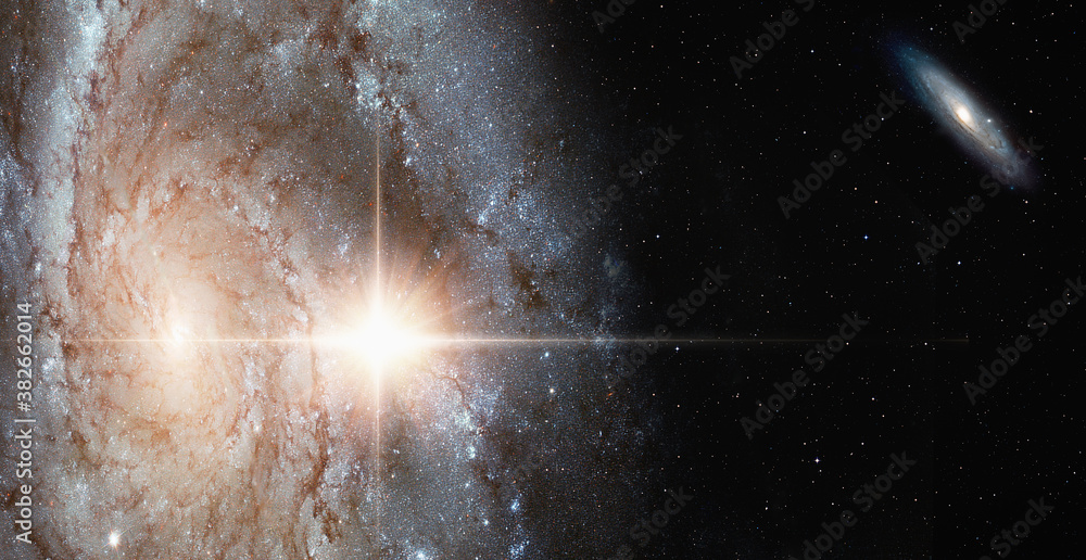 Poster Supernova explosion in the center of galaxy 
