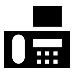 
Fax machine glyph icon 
