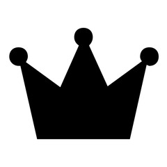 
Crown glyph icon vector
