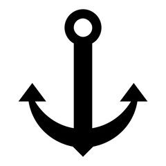 
Anchor glyph icon vector
