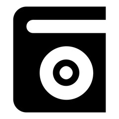 
Audio book glyph icon 
