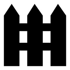 
Fence glyph icon vector
