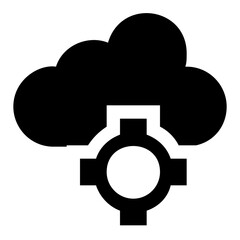 
Cloud services glyph icon
