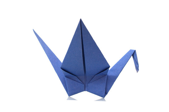 origami crane isolated on white