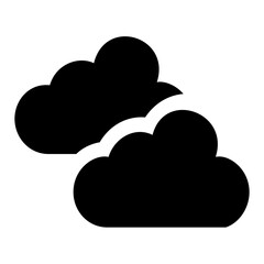 
Clouds glyph icon design 
