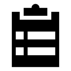 
Clipboard glyph icon vector
